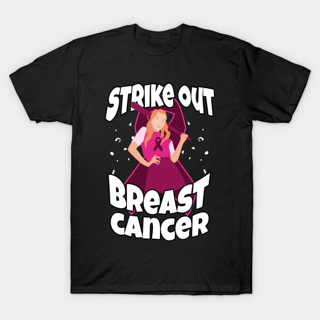 Strike out breast cancer awareness baseball fighters T-Shirt by SOF1AF